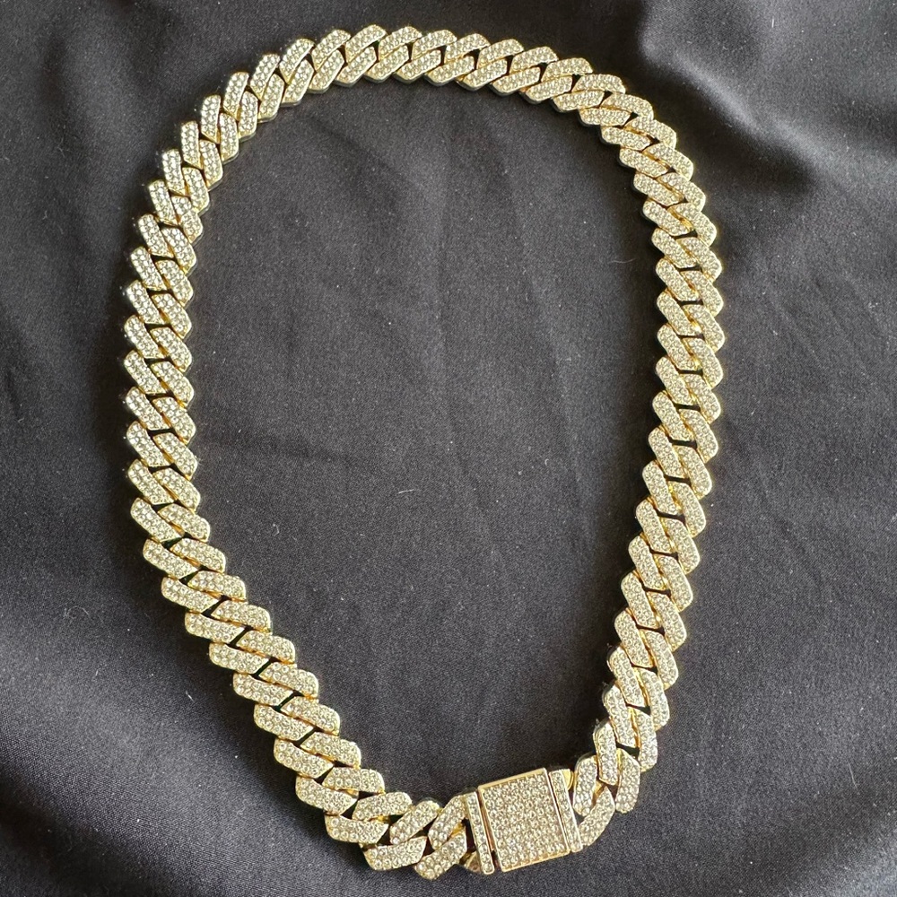 Gold over Brass Miami Cuban Link 16in